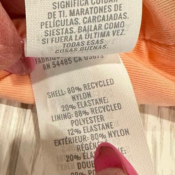 Women’s aerie bikini top Tie accent. Vibrant, orange size  L  new tag. - Picture 9 of 13